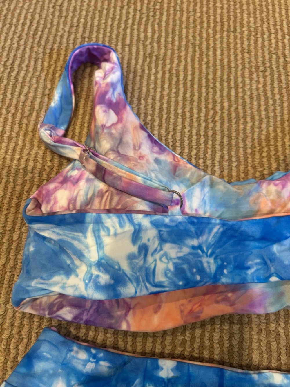 NWT SOLUNA swim reversible Tie-Dye high waist Bikini Set size medium - Picture 9 of 10